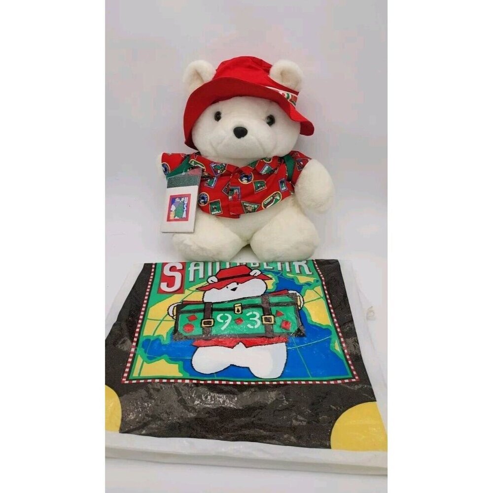 1993 World Traveler Santa Bear‎ Dayton Hudson Collectible With Original Bag NWT